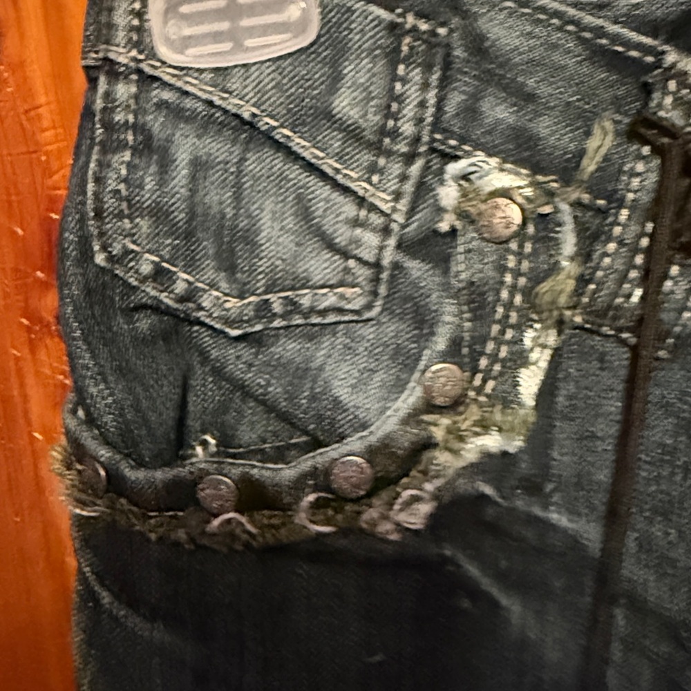 Dark Denim Jeans Waist 15” Inner Length is 29” - Picture 6 of 12
